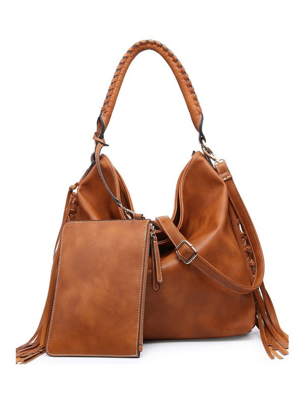 Women hobo bag finge purse - 2 colors