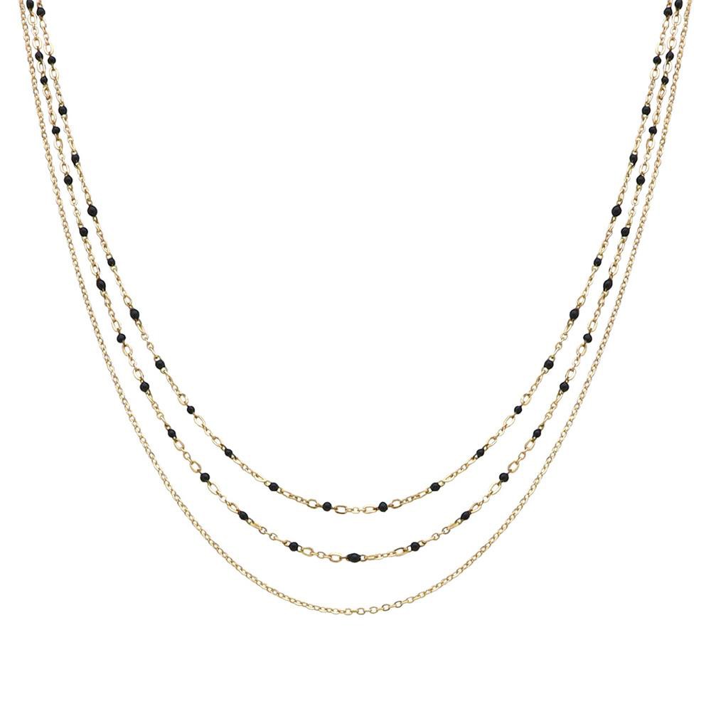SIA BEADED LAYER NECKLACE - 3 COLORS