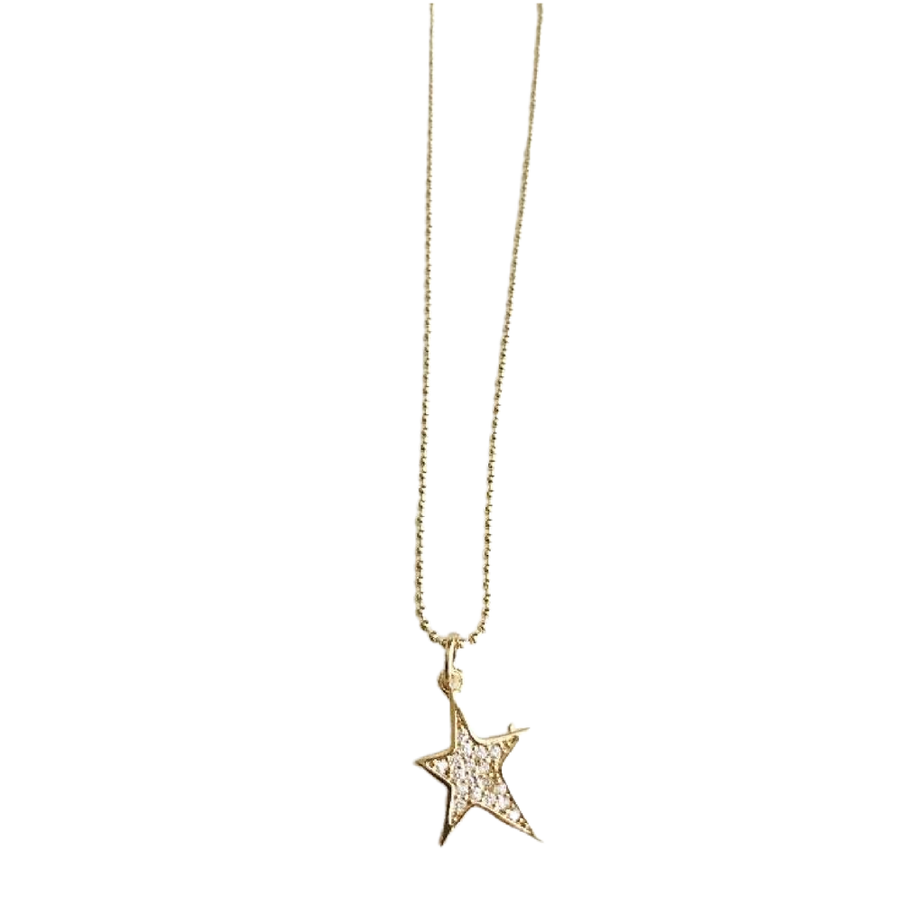 Pave Star Charm Necklace