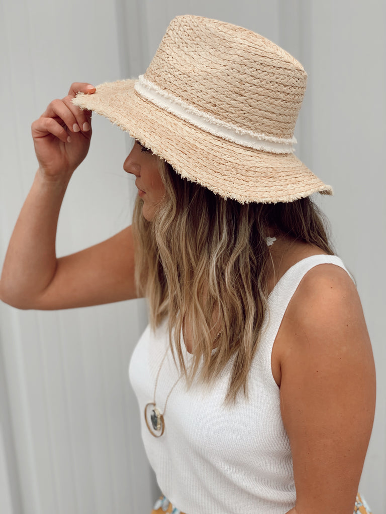 Sierra Sun Hat- Cream trim