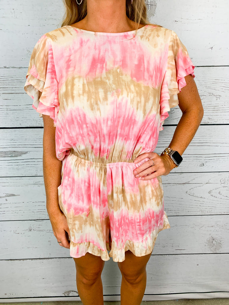 Libby Romper-Pink Mix - BOMSHELL BOUTIQUE