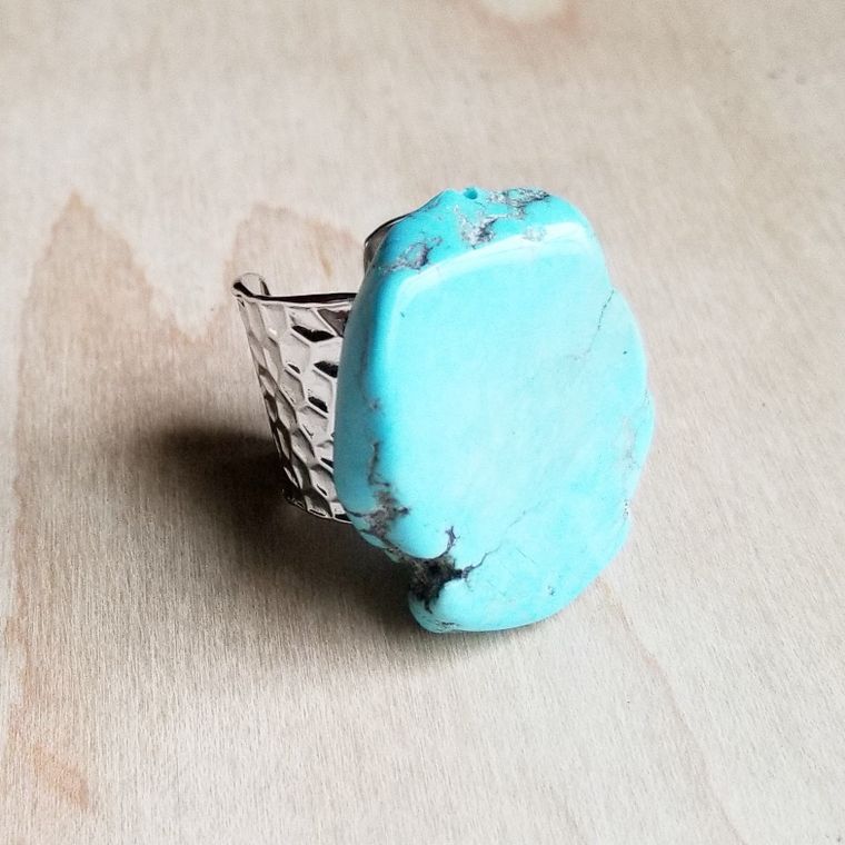 Blue Turquoise Stone Ring