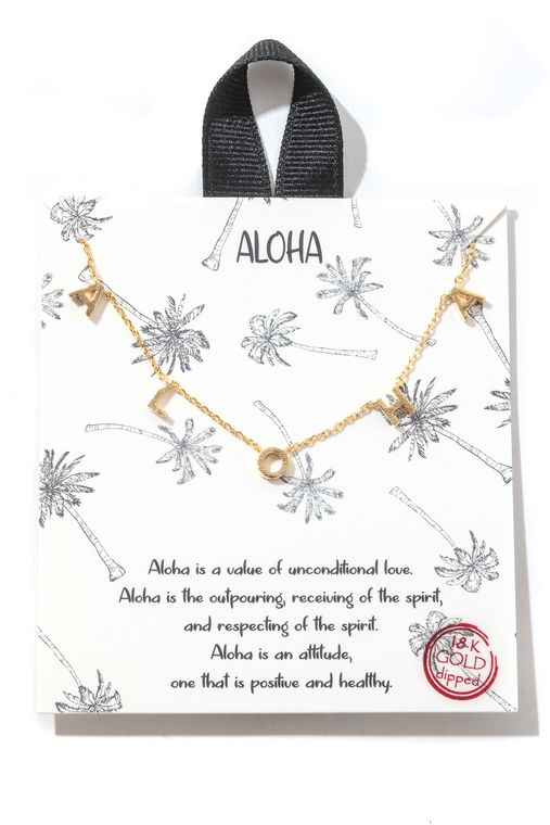 18K Aloha Charm Chain Necklace