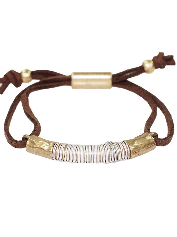 Suede and Metal Bracelet - BOMSHELL BOUTIQUE