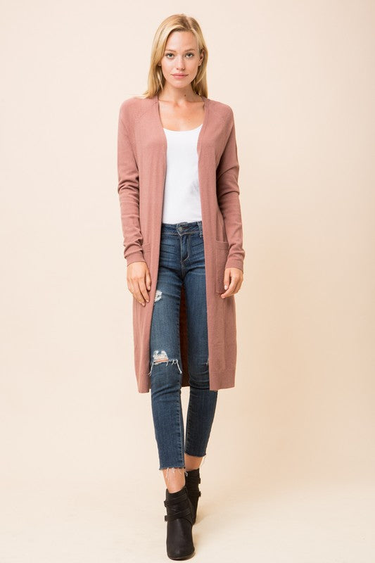 Karrisa Cardigan in Mauve - BOMSHELL BOUTIQUE