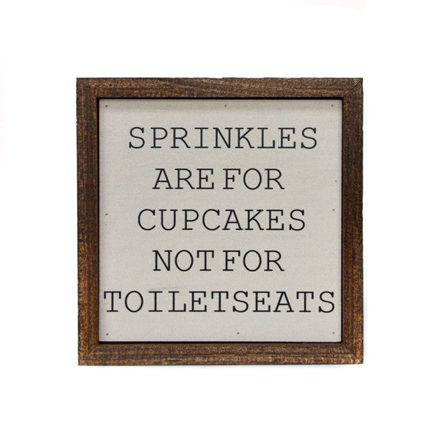 Sprinkles Are For Cupcakes Boys Bathroom Sign