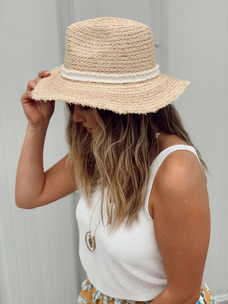 Sierra Sun Hat- Cream trim