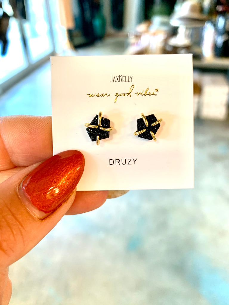 Druzy Prong Earrings - other colors available