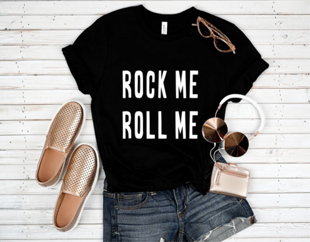 Rock Me Roll Me Graphic T-shirt - BOMSHELL BOUTIQUE