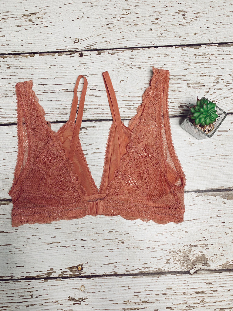 The Chloe Bralette- Pink Clay - BOMSHELL BOUTIQUE
