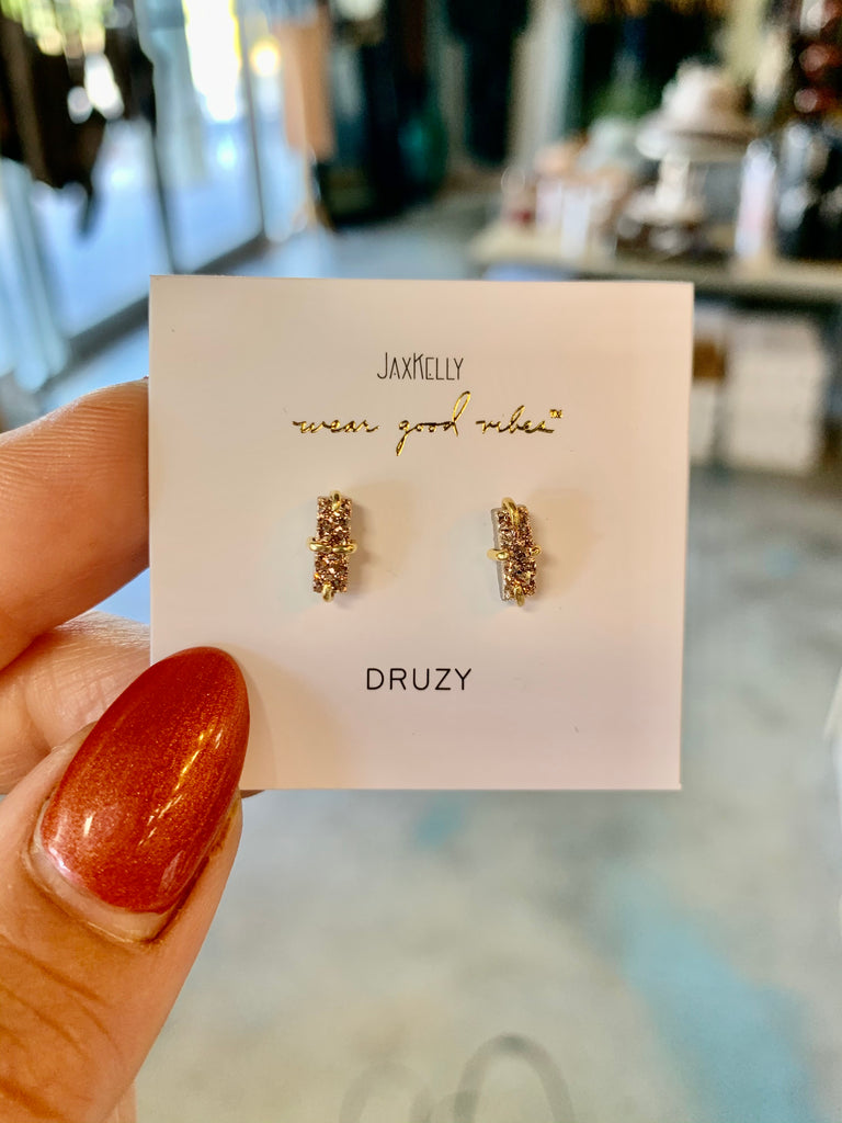 Druzy Bar Earrings - other colors available