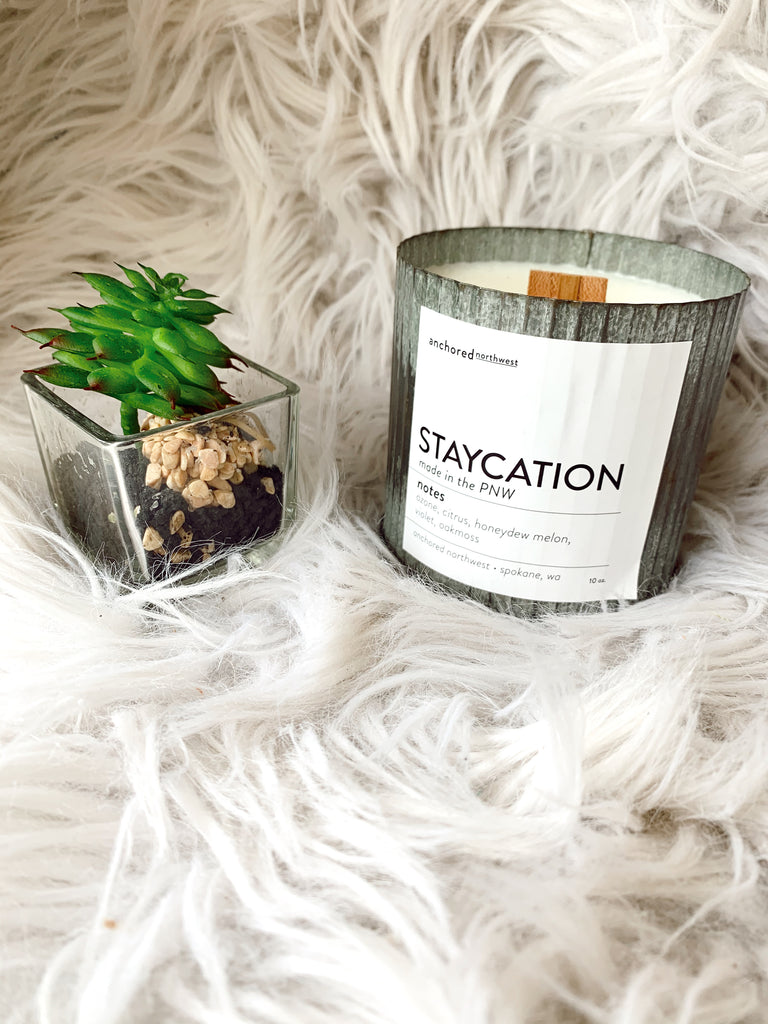 Staycation Rustic Vintage Candle - BOMSHELL BOUTIQUE