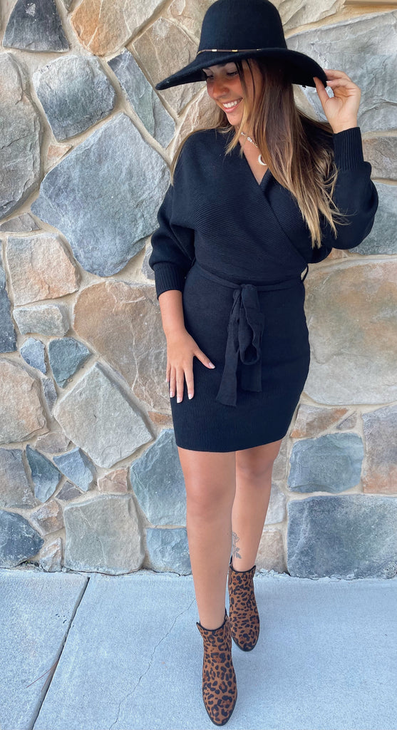 Lara Sweater Dress - Black