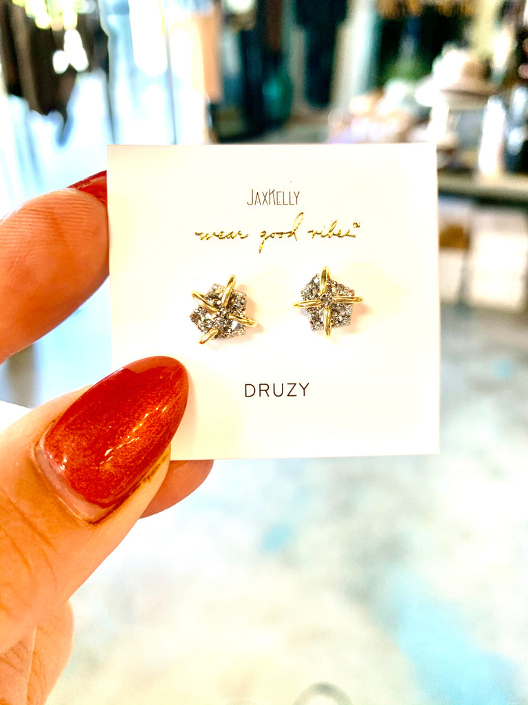 Druzy Prong Earrings - other colors available