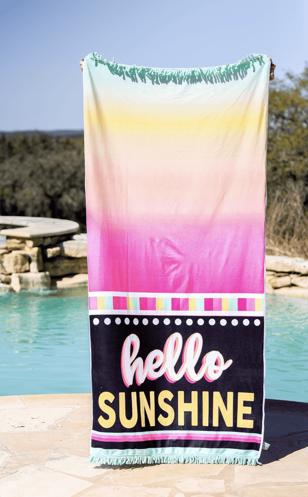 Hello Sunshine Beach Towel
